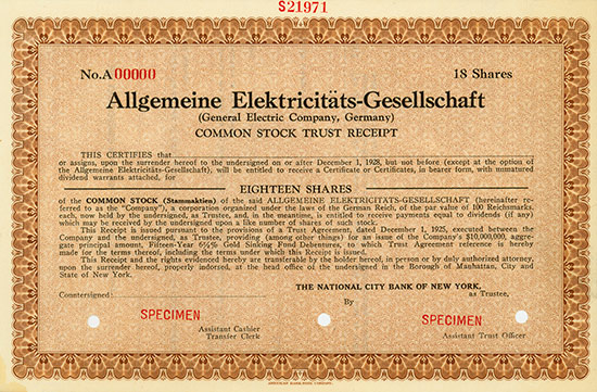Allgemeine Elektricitäts-Gesellschaft (General Electric Company, Germany)