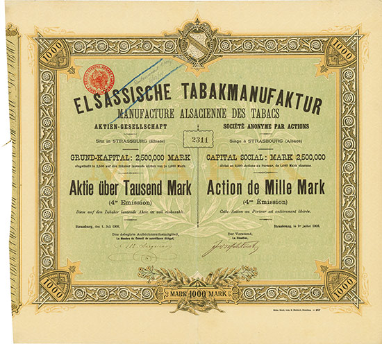 Elsässische Tabakmanufaktur AG / Manufacture Alsacienne des Tabacs