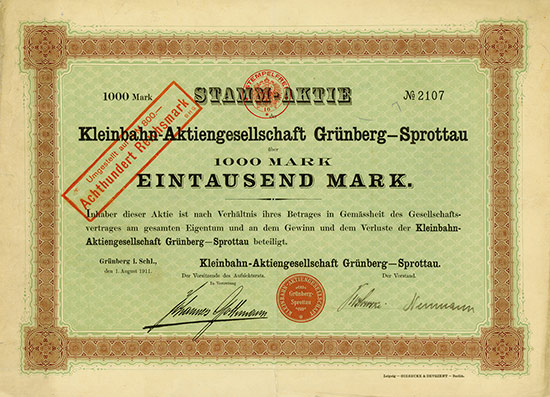 Kleinbahn-Aktiengesellschaft Grünberg-Sprottau