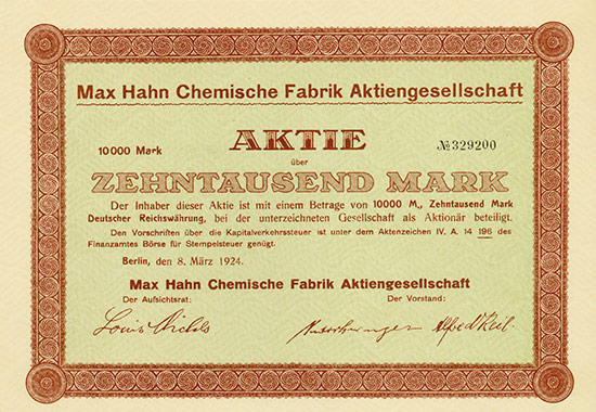 Max Hahn Chemische Fabrik AG