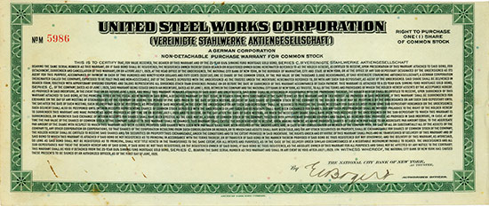 United Steel Works Corporation (Vereinigte Stahlwerke AG)
