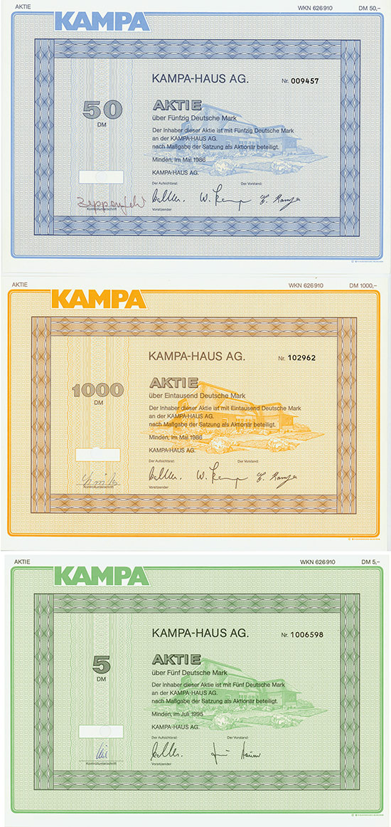 KAMPA-HAUS AG [3 Stück]