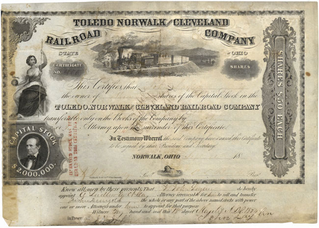 Toledo Norwalk and Cleveland Railroad Company