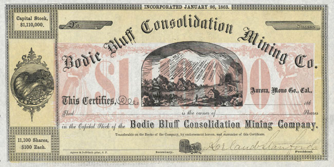 Bodie Bluff Consolidation Mining Co.
