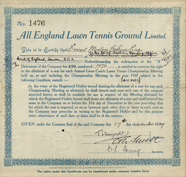 All England Lawn Tennis Ground Limited (Wimbledon)