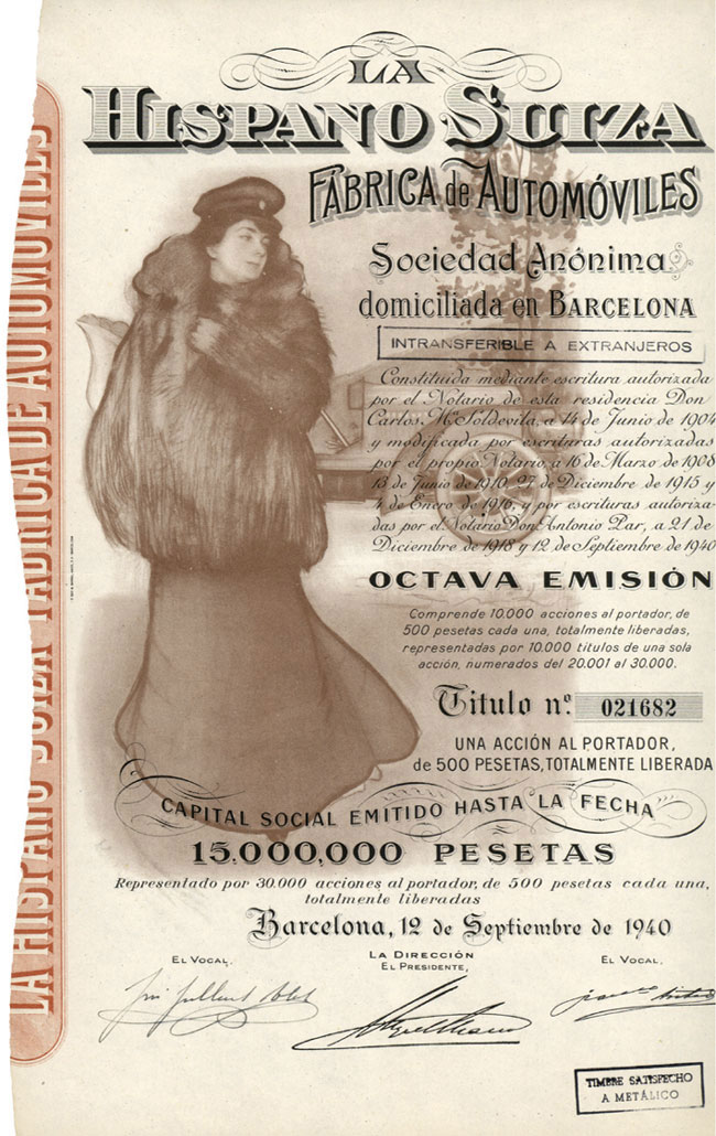 La Hispano Suiza Fabrica de Automóviles S.A. 