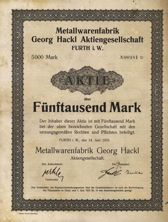 Metallwarenfabrik Georg Hackl 
