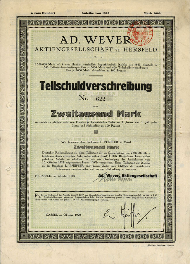 AD. Wever AG zu Hersfeld