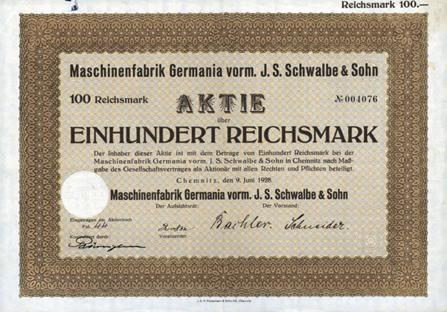 Maschinenfabrik Germania vorm. J. S. Schwalbe & Sohn