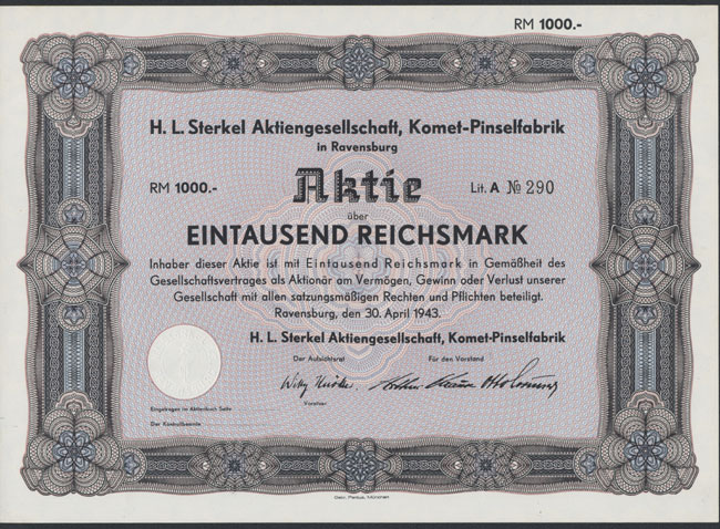 H. L. Sterkel Aktiengesellschaft, Komet-Pinselfabrik