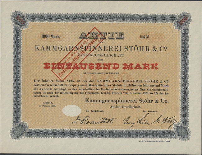 Kammgarnspinnerei Stöhr & Co.