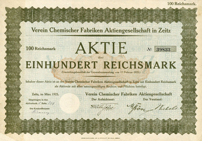 Verein chemischer Fabriken AG in Zeitz