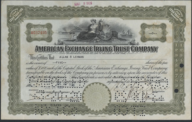American Exchange Irving Trust Company