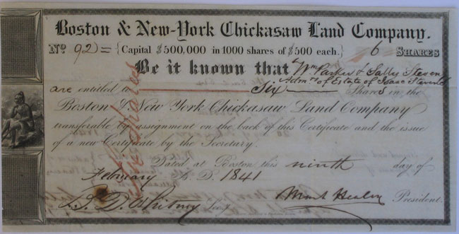 Boston, New-York Chicksaw Land Company