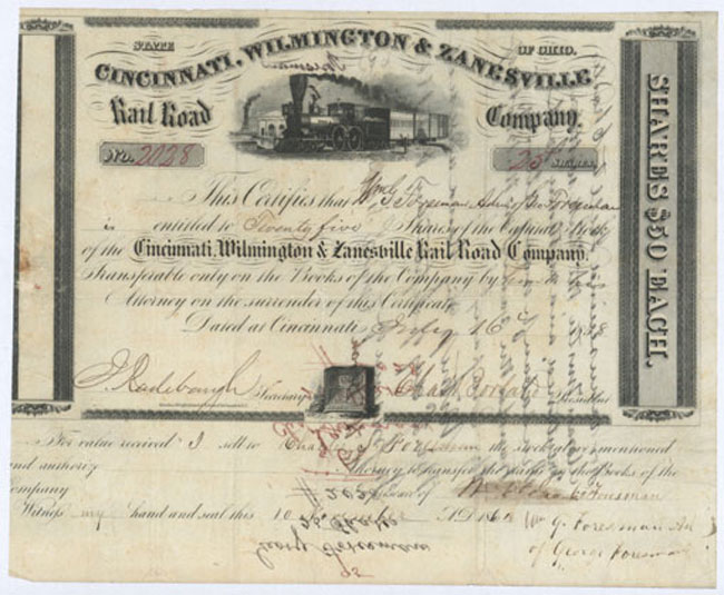 Cincinnati, Wilmington & Zanesville Rail Road Company 