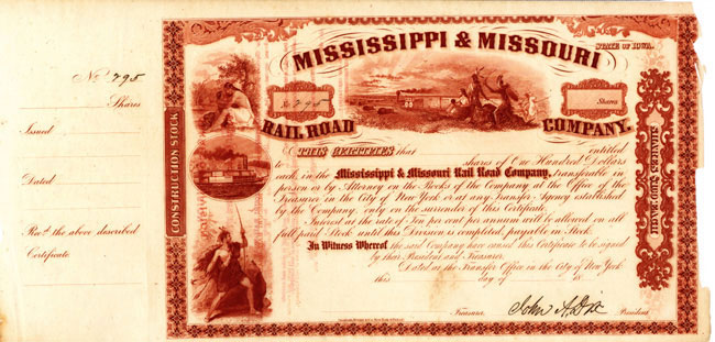Mississippi & Missouri Railroad Company 