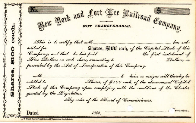 New York and Fort Lee Railroad Company 