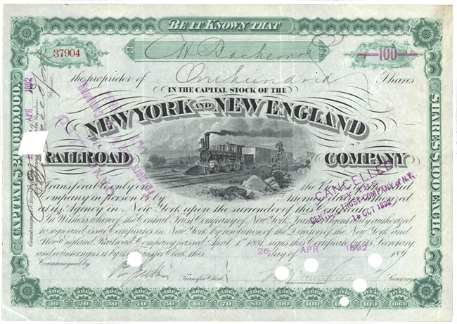 New York and New England Railroad Company