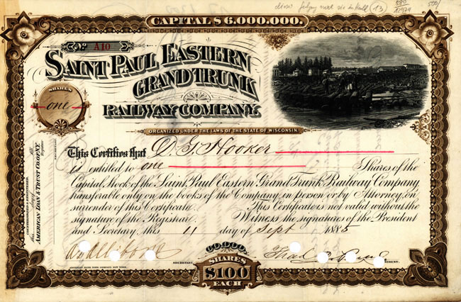 Saint Paul Eastern Grand Trunk Railway Company 