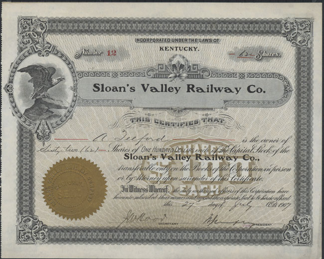 Sloan's Valley Railway Company