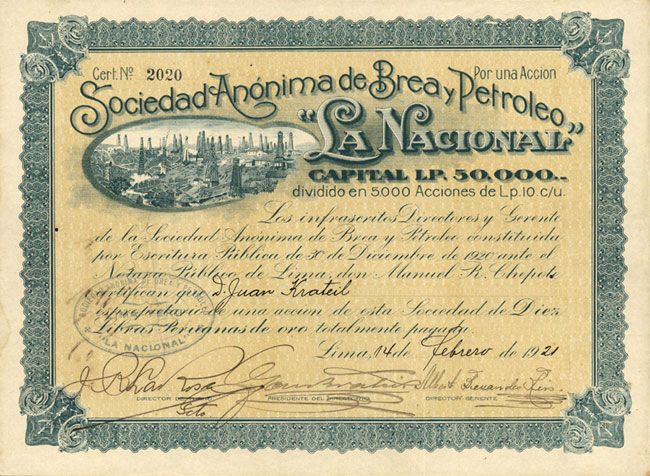 Sociedad Anónima de Brea y Petroleo "La Nacional"