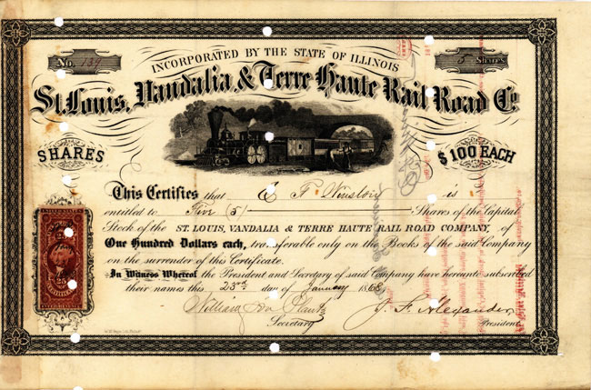St. Louis Vandalia & Terre Haute Rail Road Company 