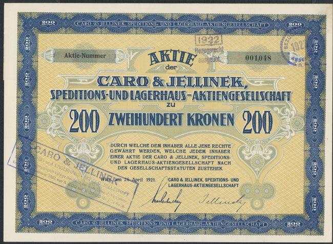 Caro & Jellinek Speditions- und Lagerhaus-AG
