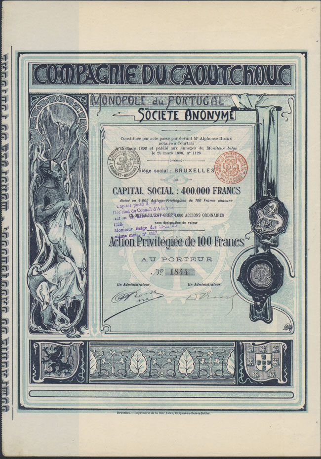 Compagnie du Caoutchouc - Monopole du Portugal