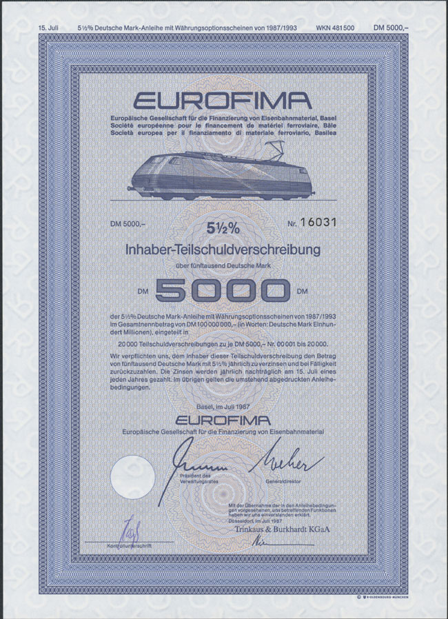 Eurofirma Europäische Gesellschaft für die Finanzierung von Eisenbahnmaterial