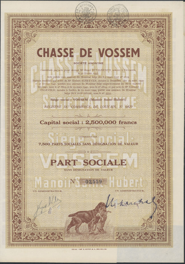 Hundemotiv: Chasse de Vossem S.A.