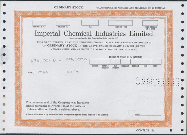 Imperial Chemical Industries Limited