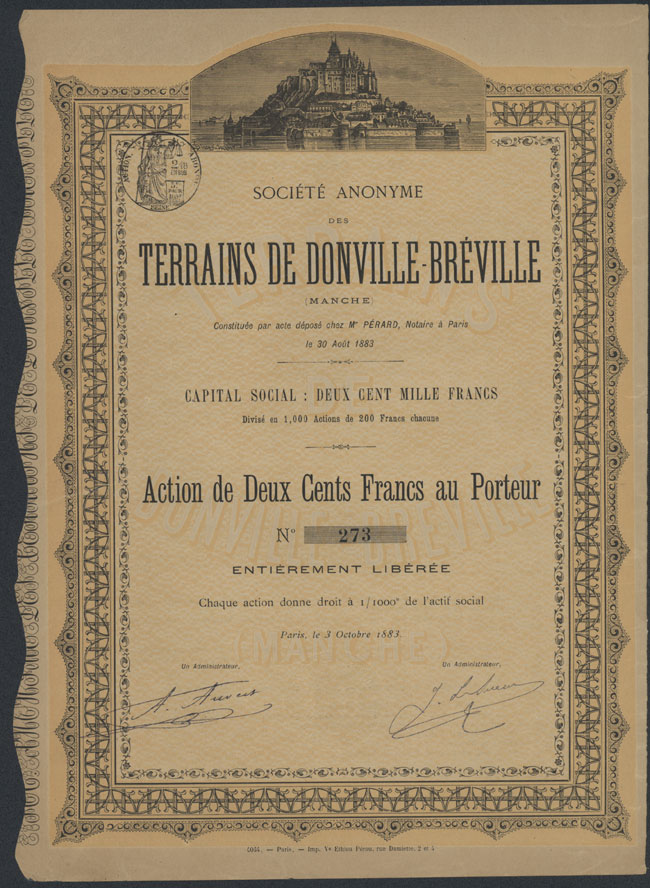 Société Anonyme des Terrains de Donville-Bréville (Manche)