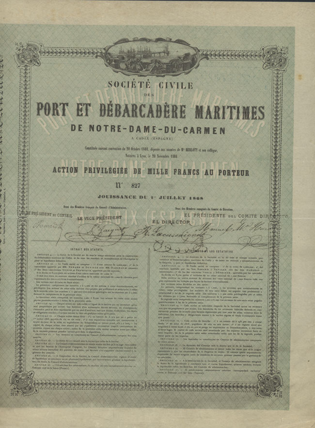 Société Civile des Port et Débarcadère Maritimes de Notre - Dame - du - Carmen 