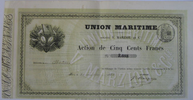 Union Maritime Sociéte V. Marziou et Cie.