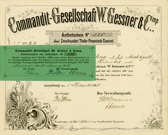 Commandit-Gesselschaft W. Gessner & Cmp.