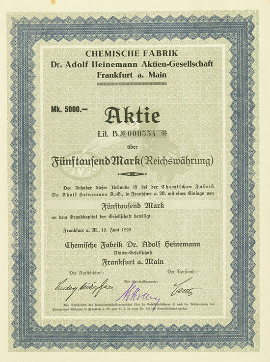 Chemische Fabrik Dr. Adolf Heinemann AG