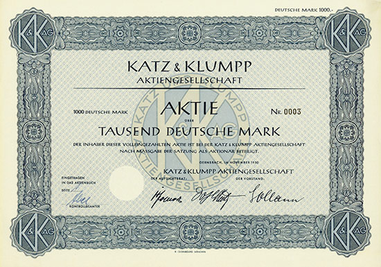 Katz & Klumpp AG