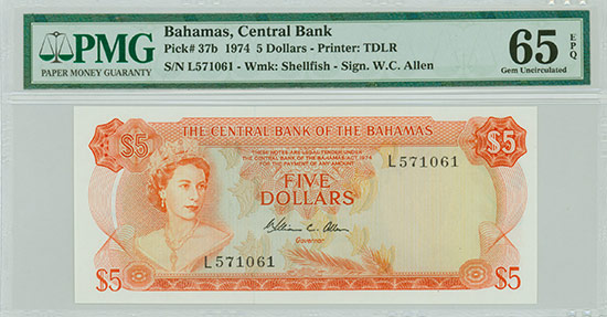 Bahamas - Central Bank of the Bahamas - Pick 37b