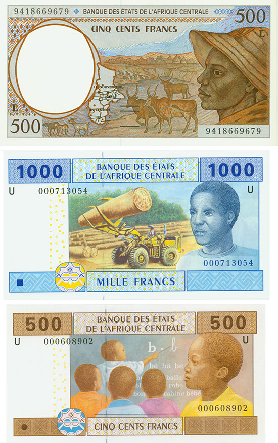 Central African States - Banque des États de l'afrique Centrale [7 Stück]
