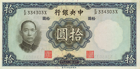 China - Central Bank of China [6 Stück]