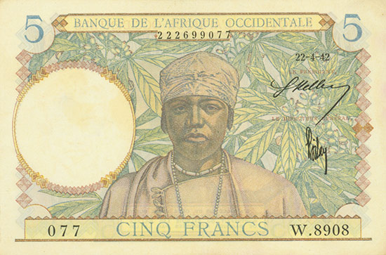 French West Africa - Banque de l'Afrique Occidentale - Pick 25