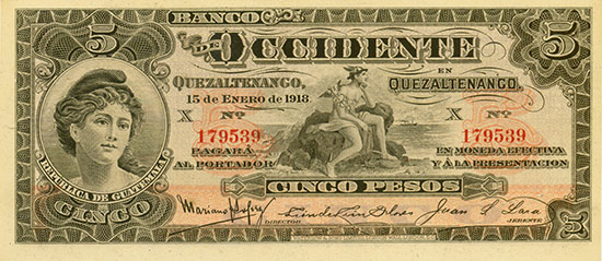 Guatemala - Banco de Occidente en Quezaltenango - Pick S177