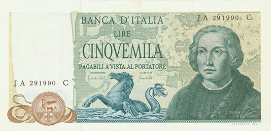 Italy - Banca d'Italia - Pick 102a