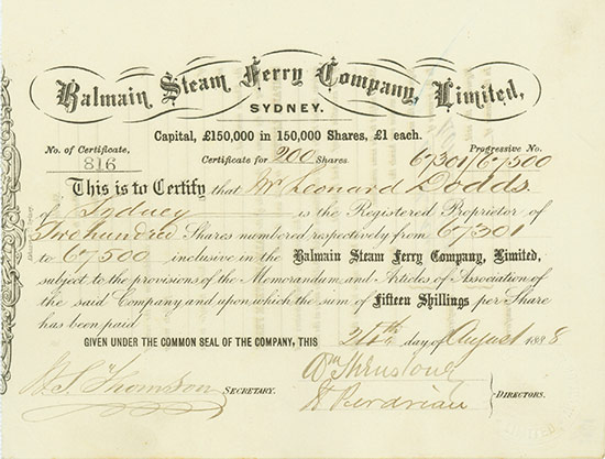 Balmain Steam Ferry Company, Limited