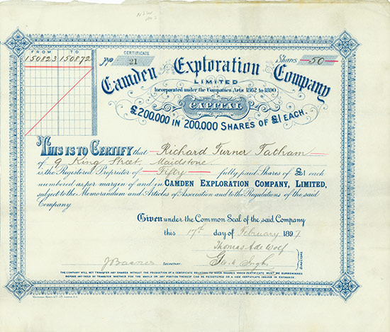Camden Exploration Company Limited