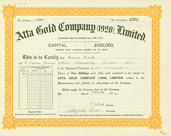 Atta Gold Company (1928), Limited