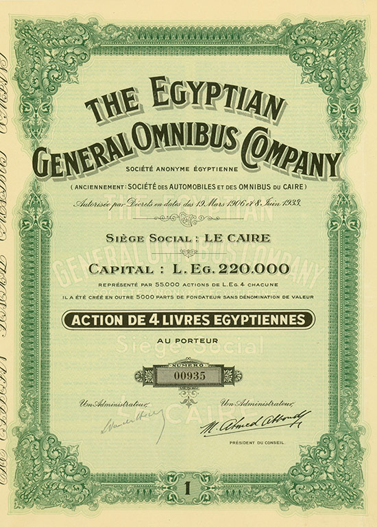 Egyptian General Omnibus Company [2 Stück]