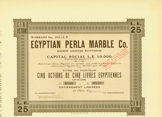 Egyptian Perla Marble Co. Société Anonyme Égyptienne