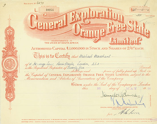 General Exploration Orange Free State Limited
