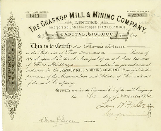 Graskop Mill & Mining Company, Limited